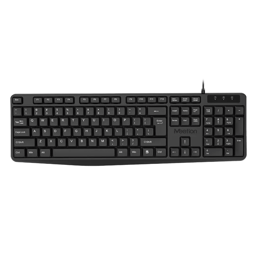 Meetion K200 Wired Office Keyboard Membrane English & Arabic Black - AHW Store