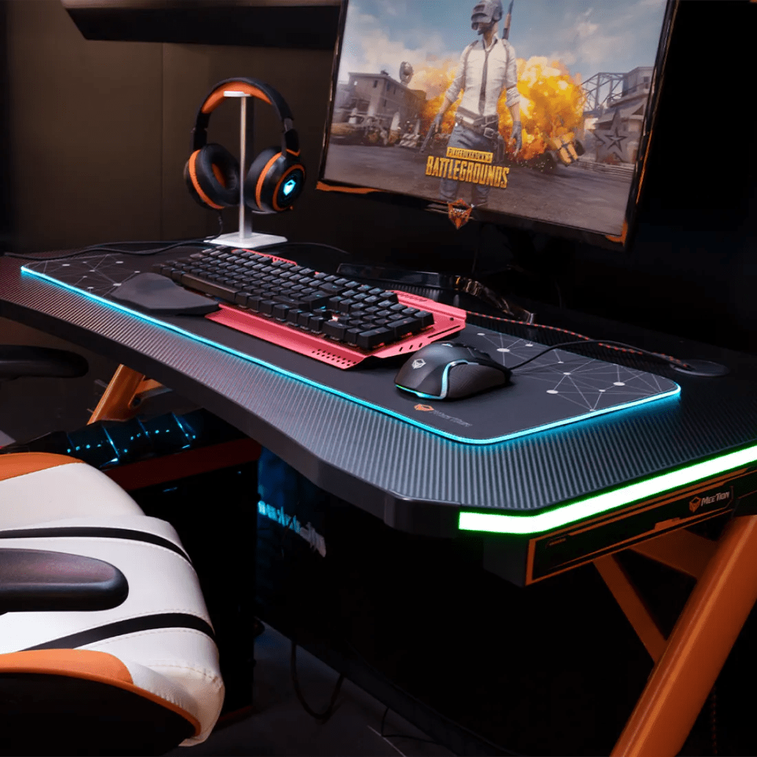 Meetion PD121 Large RGB Gaming Mouse Pad 88 X 31 Cm Black - AHW Store