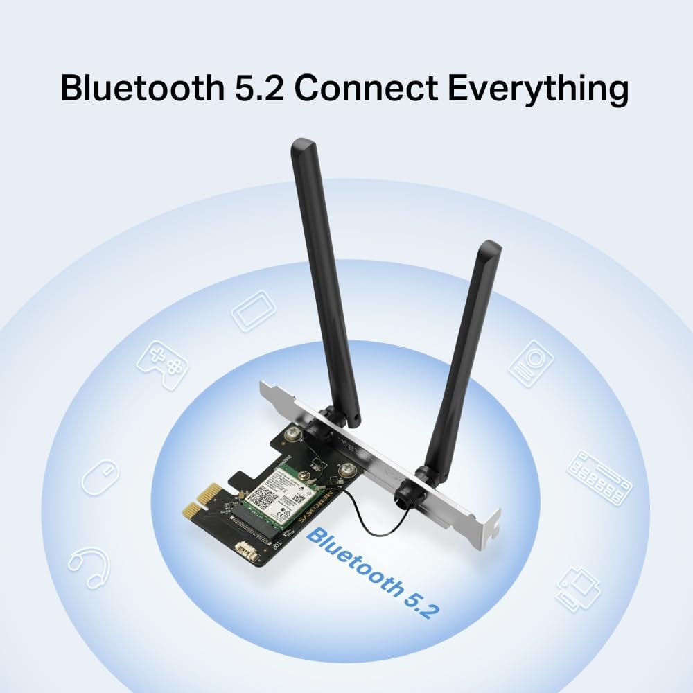 MERCUSYS TP - Link MA80XE PCIe Adapter AX3000Mbps WiFi 6 Bluetooth 5.3, Intel Wi - Fi 6 Chipset, WPA3, M - AHW Store