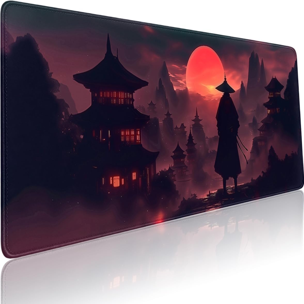 Moonlight Japanese Samurai Gaming Mouse Pad - AHW Store