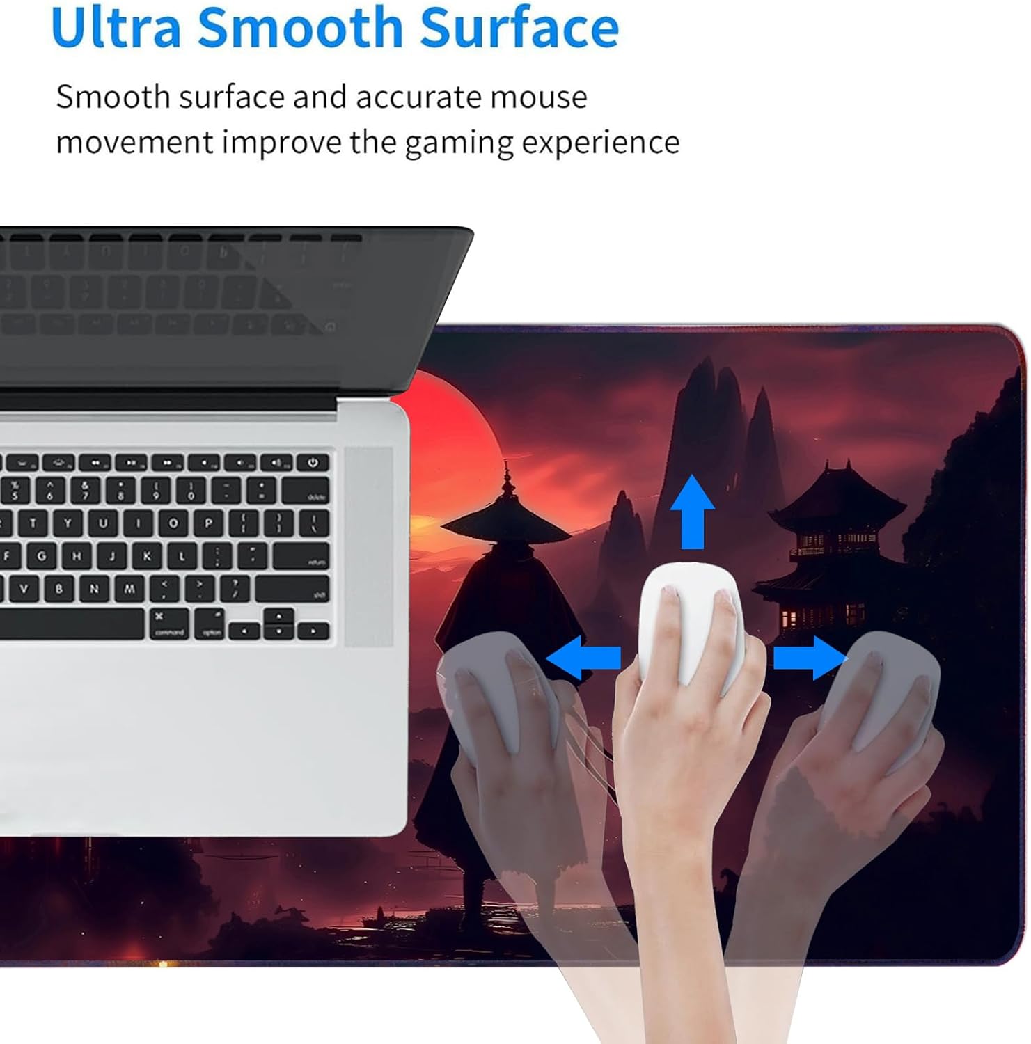 Moonlight Japanese Samurai Gaming Mouse Pad - AHW Store