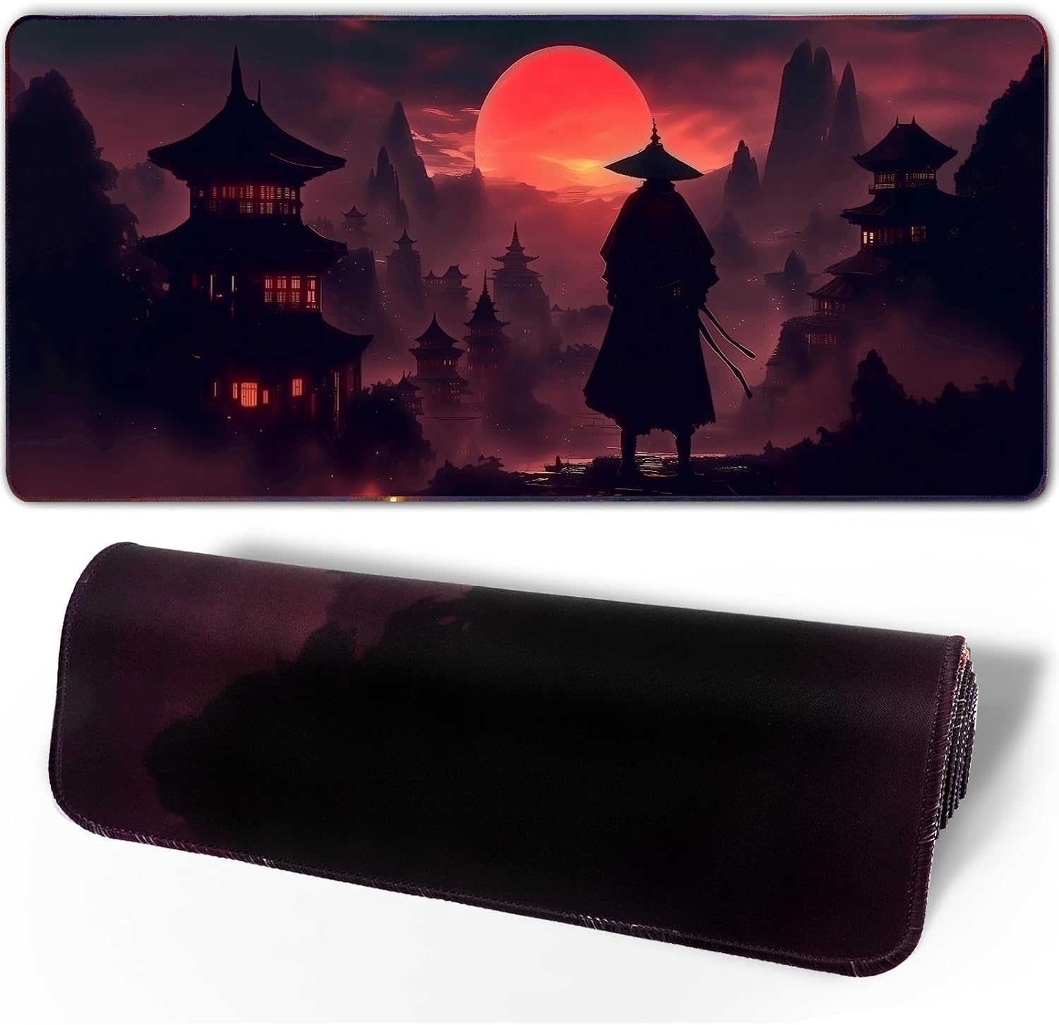 Moonlight Japanese Samurai Gaming Mouse Pad - AHW Store