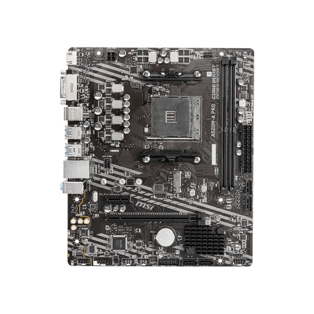 MSI A520M-A PRO DDR4 AM4 M-ATX Motherboard Black - AHW Store