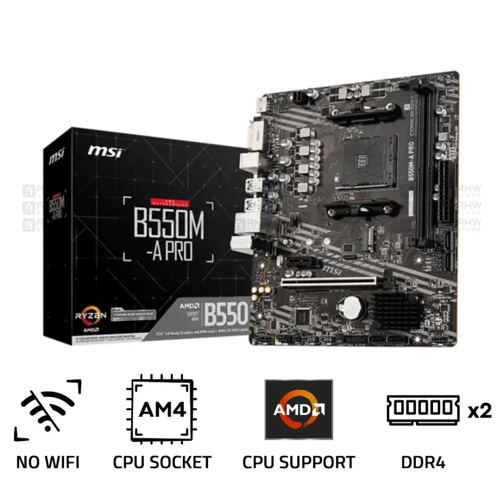 MSI B550M - A PRO AM4 Micro ATX Motherboard Black - AHW Store
