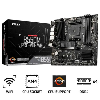 MSI B550M PRO - VDH WIFI Pro Series AM4 Micro ATX Motherboard - AHW Store