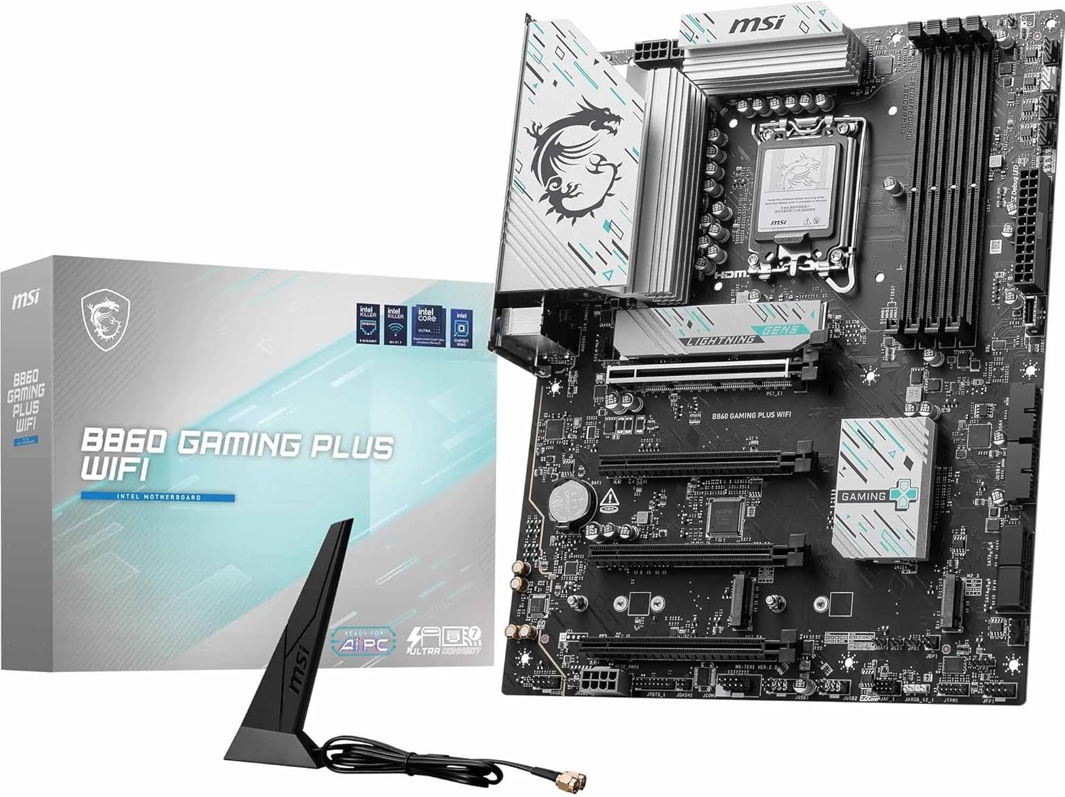 MSI B860 Gaming Plus WiFi Motherboard, ATX - Supports Intel Core Ultra Processors (Series 2), LGA 18 - AHW Store