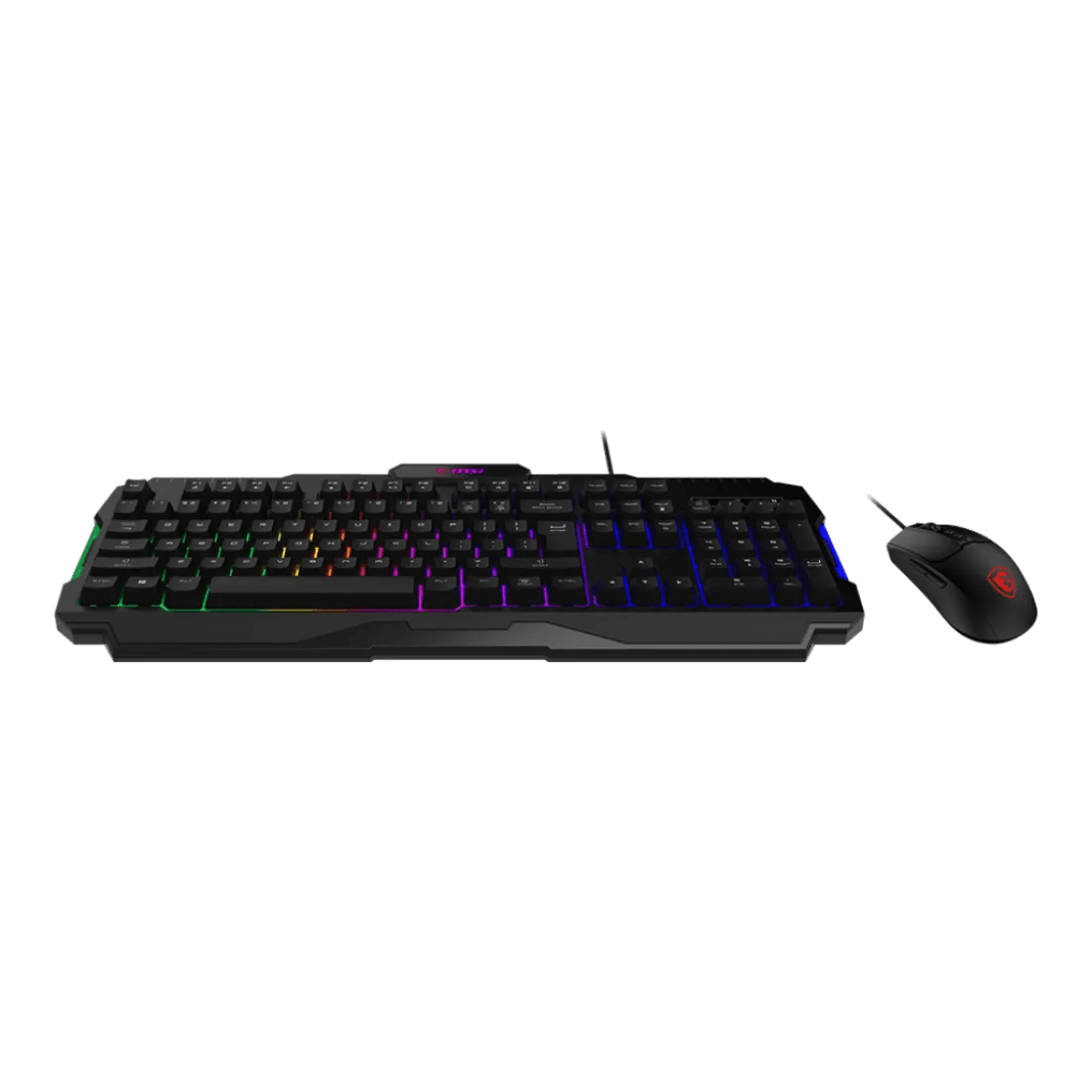 MSI FORGE GK100 Wired Gaming Combo Keyboard and Mouse 6400 DPI 7 Buttons Arabic English Black - AHW Store