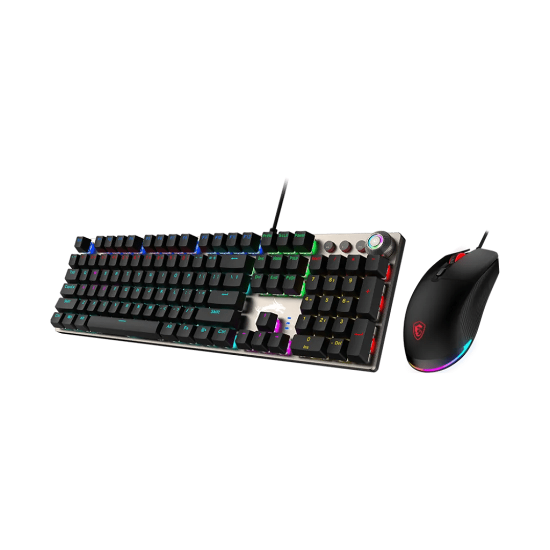MSI FORGE GK310 Wired Gaming Combo Keyboard and Mouse 7200 DPI 7 Buttons Arabic English Black - AHW Store