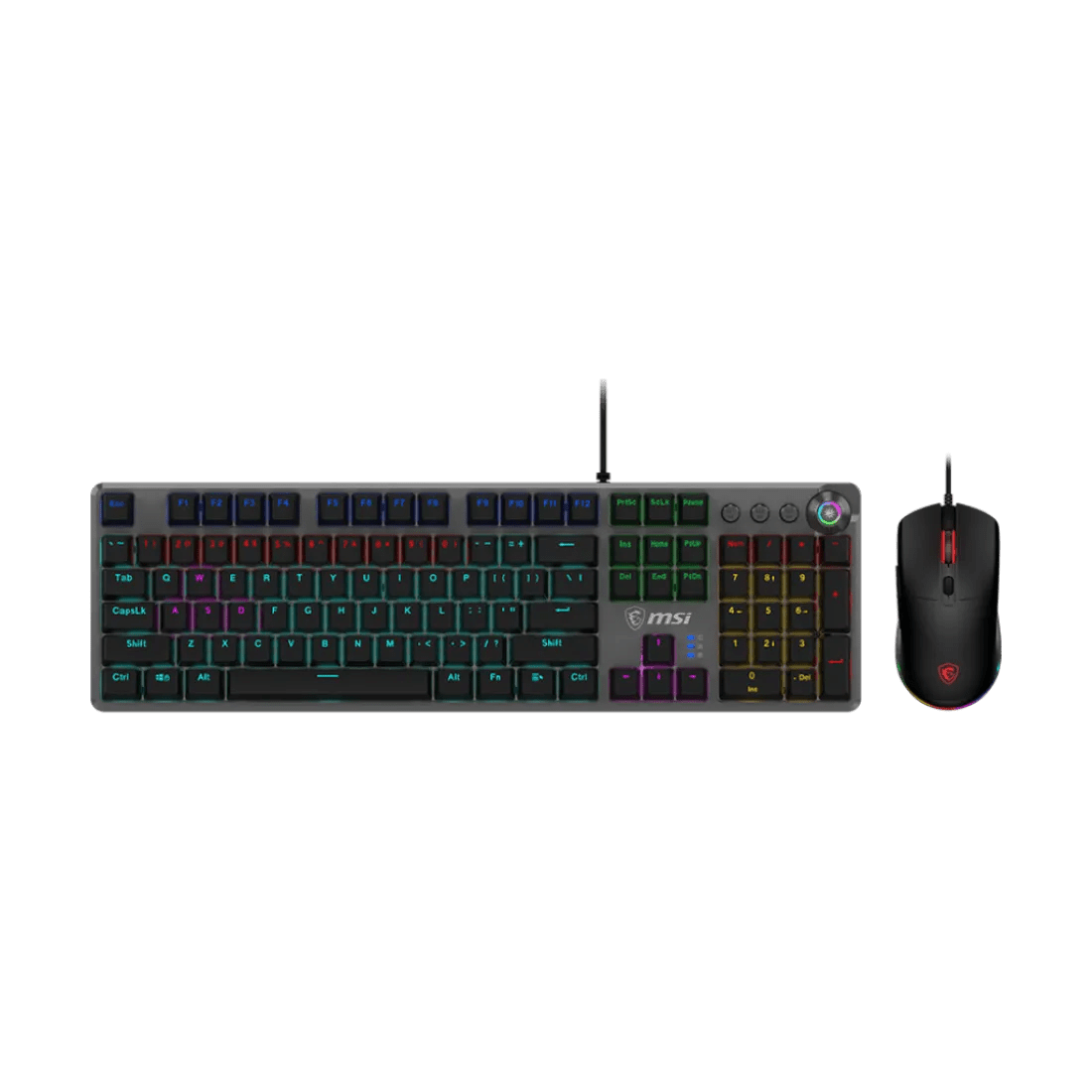 MSI FORGE GK310 Wired Gaming Combo Keyboard and Mouse 7200 DPI 7 Buttons Arabic English Black - AHW Store