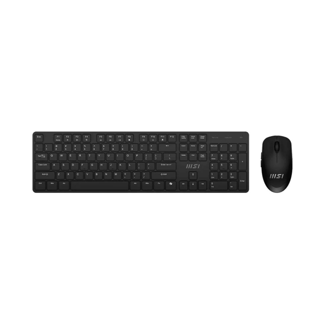 MSI FORGE K200 Wireless Office Combo Keyboard and Mouse 1600 DPI 5 Buttons English Black - AHW Store