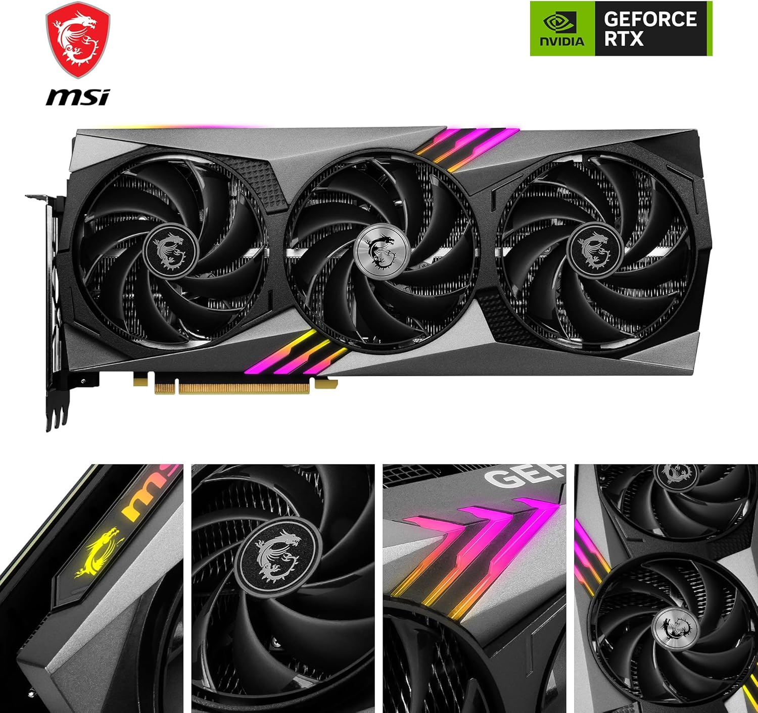 MSI GeForce RTX 4070 Ti Gaming X Trio 12GB GDDR6X Graphics Card TRI FROZR 3 Thermal Design TORX Fan 5.0 RGB Mystic Light Gaming GPU - AHW Store