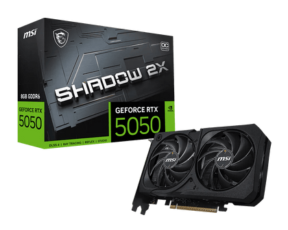 MSI GeForce RTX 5050 8G SHADOW 2X OC Graphics Card Black - AHW Store