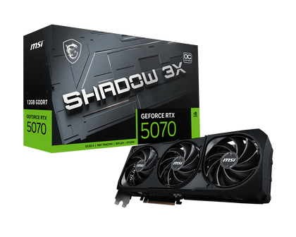MSI GeForce RTX 5070 SHADOW 3X OC 12GB GDDR7 Graphics Card Black - AHW Store