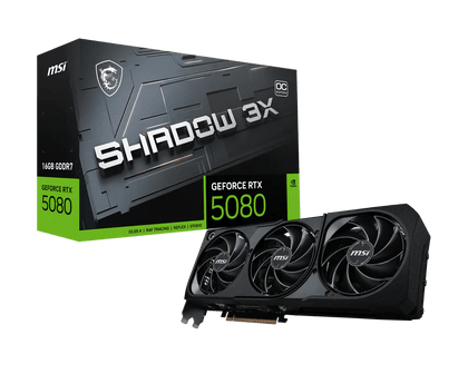 MSI GeForce RTX 5080 16GB SHADOW 3X OC Graphics Card Black - AHW Store