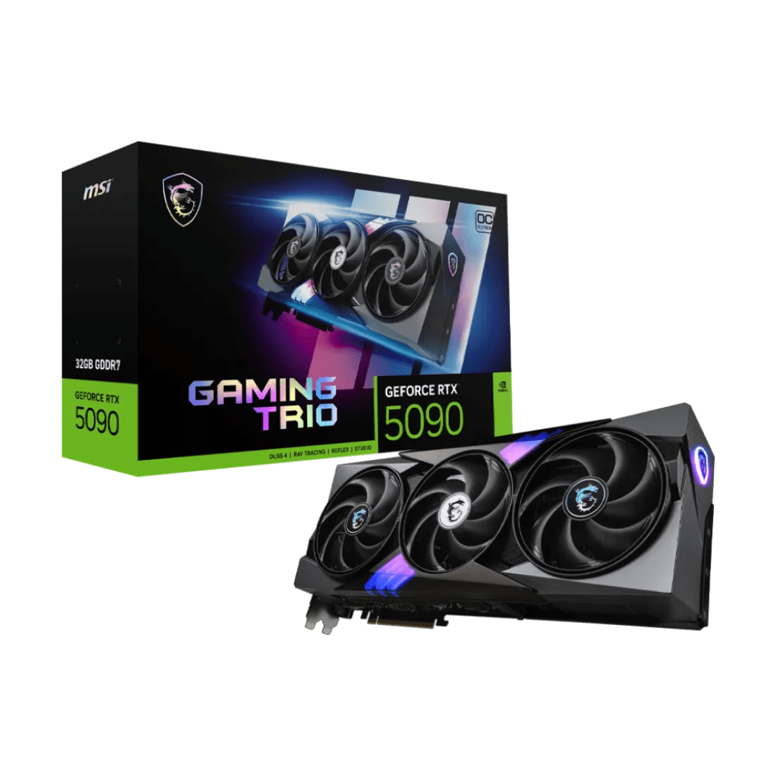 MSI GeForce RTX 5090 32G GAMING TRIO OC GDDR7 Black Graphics Card - AHW Store