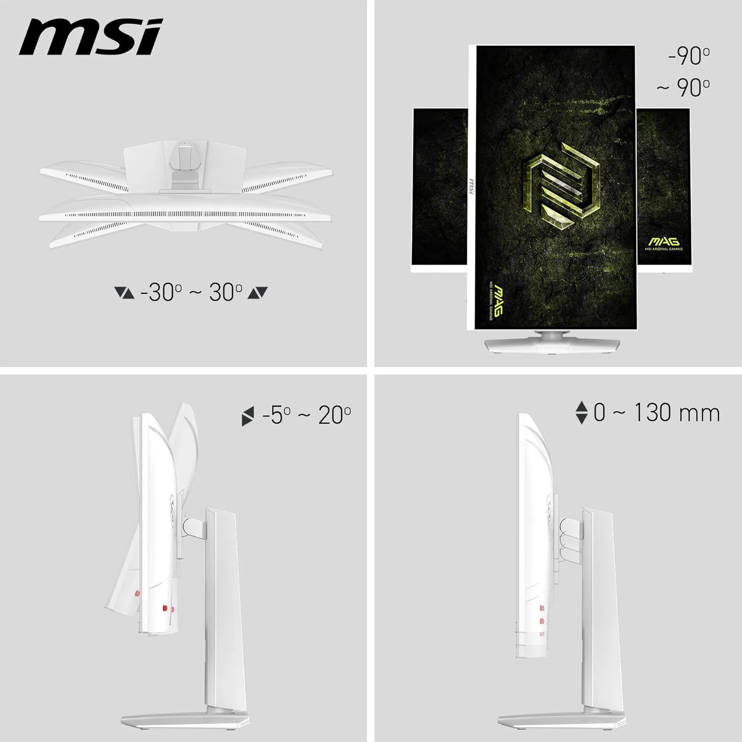 MSI MAG 274QRFW X32 Monitor 27 Inch IPS 2560x1440 320Hz 0.5ms White - AHW Store