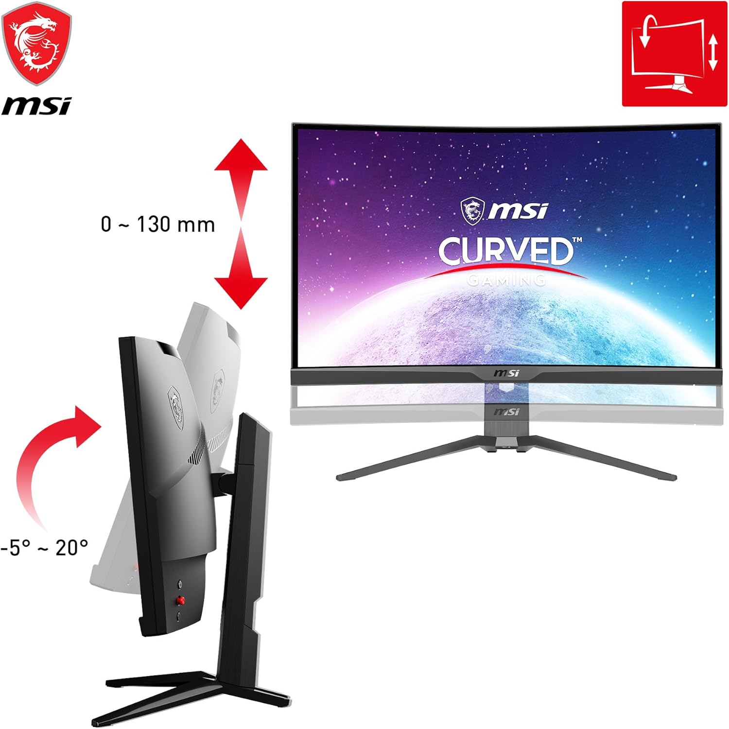 MSI MAG 325CQRF - QD Gaming Monitor 31.5 Inch Rapid VA 2K 170Hz 1Ms Black - AHW Store
