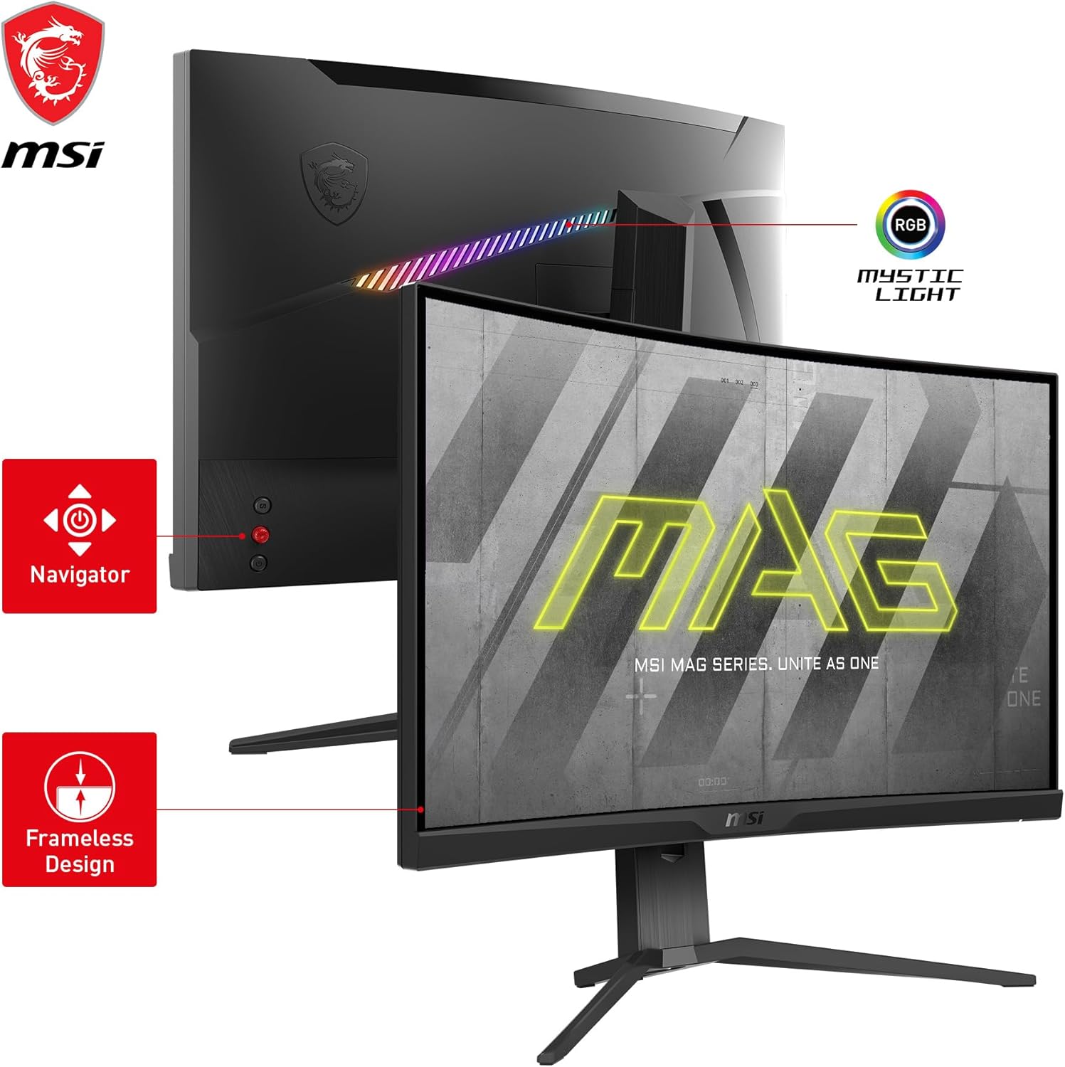 MSI MAG 325CQRF - QD Gaming Monitor 31.5 Inch Rapid VA 2K 170Hz 1Ms Black - AHW Store