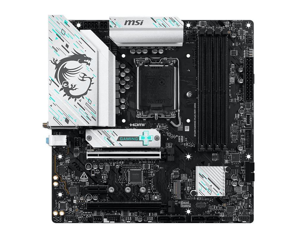 MSI MAG B760M GAMING PLUS WIFI GEN5 DDR5 LGA1700 M - ATX Motherboard Black - AHW Store
