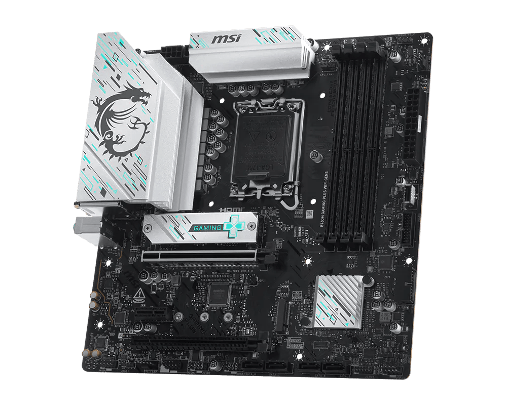 MSI MAG B760M GAMING PLUS WIFI GEN5 DDR5 LGA1700 M - ATX Motherboard Black - AHW Store