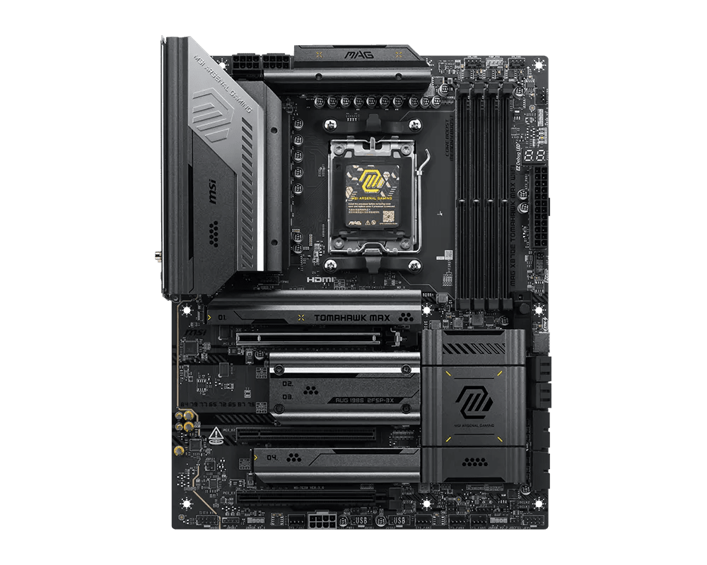 MSI MAG X870E TOMAHAWK MAX WIFI DDR5 AM5 ATX Motherboard Black - AHW Store