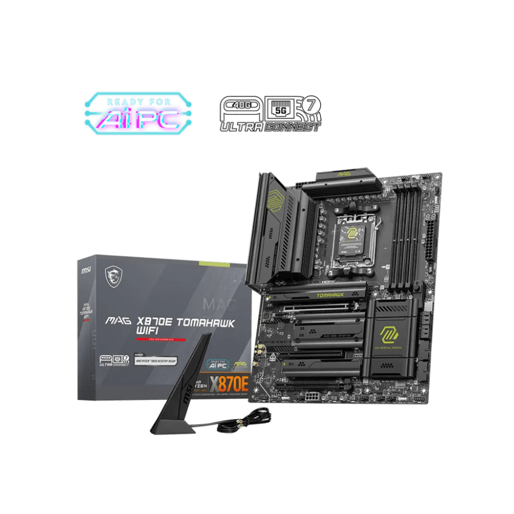MSI MAG X870E TOMAHAWK WIFI DDR5 AM5 ATX Motherboard Black - AHW Store