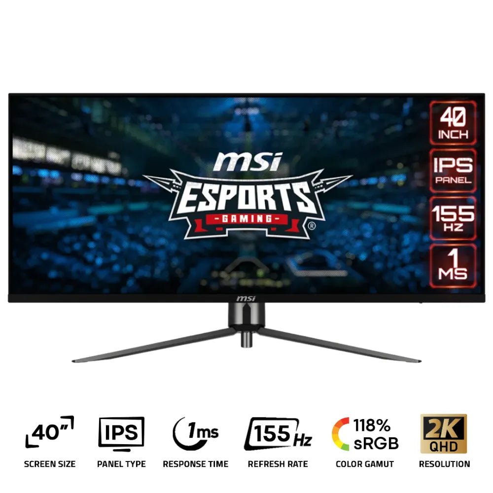 MSI MAG401QR Gaming 40 Inch UWQHD 155Hz 1ms IPS Adaptive Sync Black - AHW Store