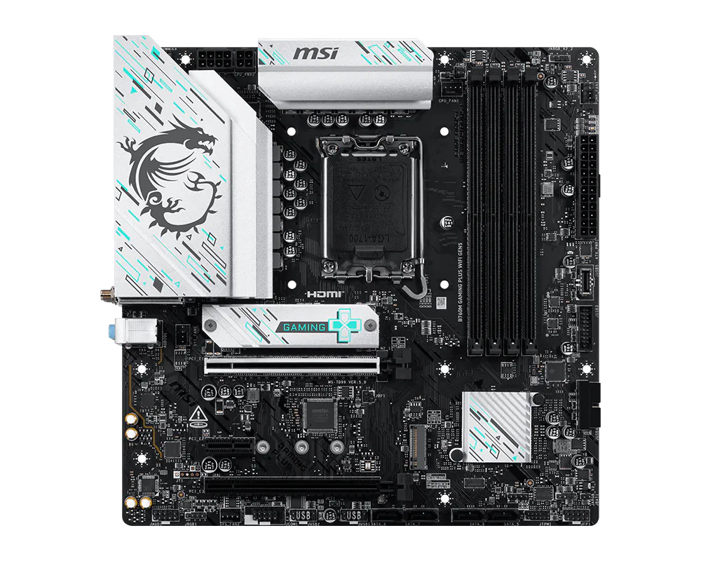 MSI MAG B760M GAMING PLUS WIFI GEN5 DDR5 LGA1700 M-ATX Motherboard Black