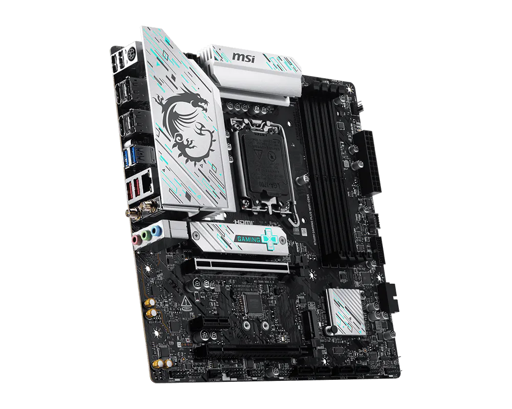 MSI MAG B760M GAMING PLUS WIFI GEN5 DDR5 LGA1700 M-ATX Motherboard Black