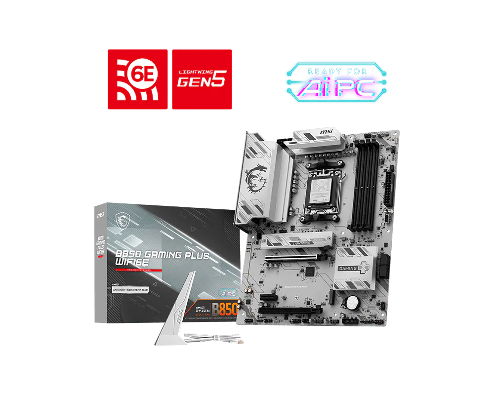 MSI B850 GAMING PLUS WIFI6E DDR5 AM5 ATX Motherboard