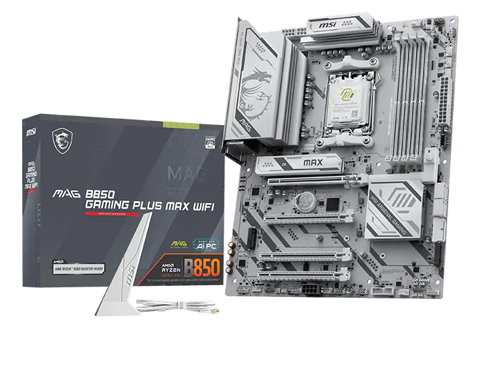 MSI MAG B850 GAMING PLUS MAX WIFI DDR5 AM5 ATX Motherboard