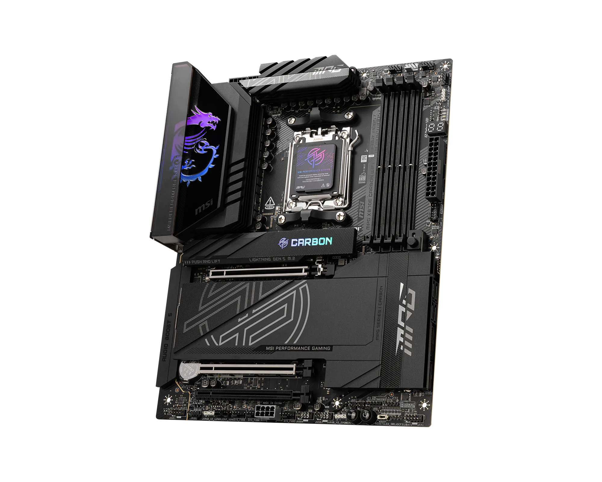 MSI MPG X870E CARBON WIFI DDR5 AM5 ATX Motherboard Black