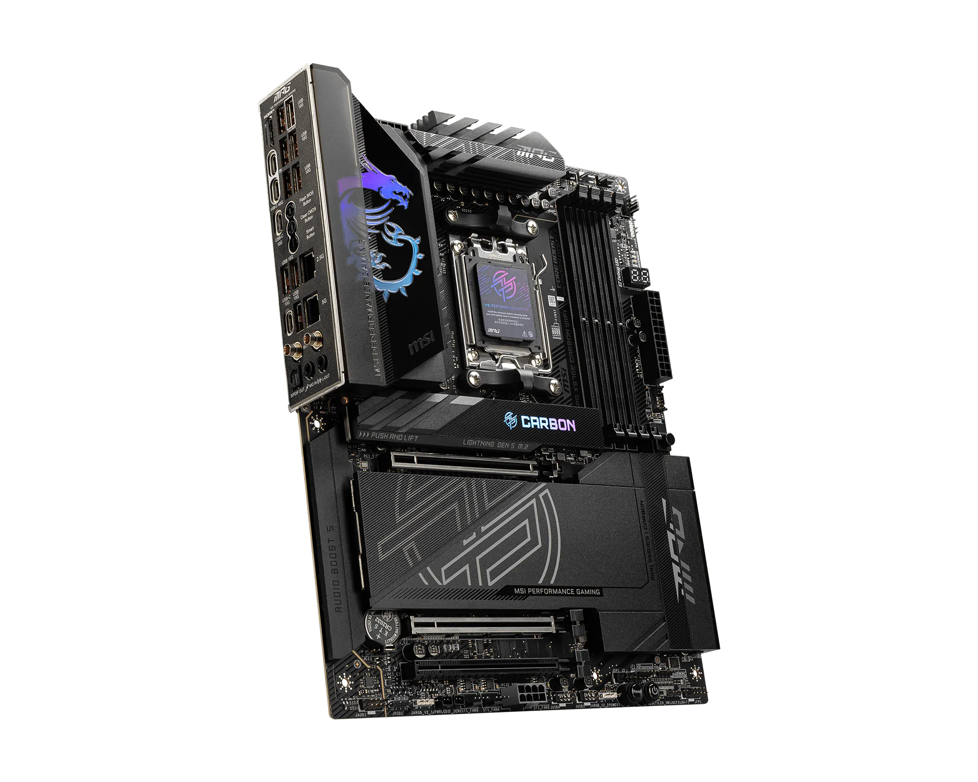 MSI MPG X870E CARBON WIFI DDR5 AM5 ATX Motherboard Black