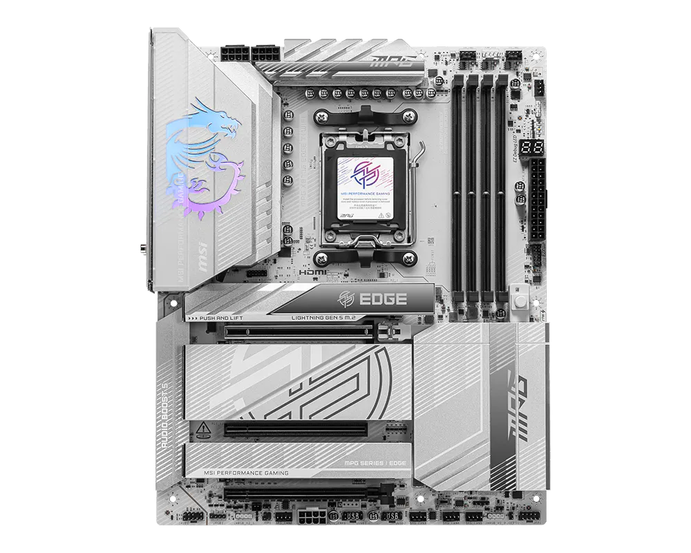 MSI MPG X870E EDGE TI WIFI DDR5 AM5 ATX Motherboard Black
