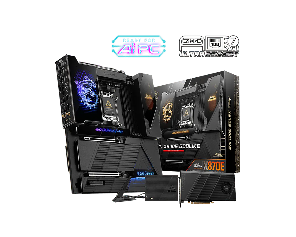 MSI MEG X870E GODLIKE WIFI DDR5 AM5 ATX Motherboard Black