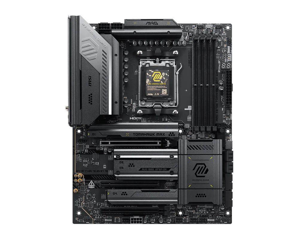 MSI MAG X870E TOMAHAWK MAX WIFI DDR5 AM5 ATX Motherboard Black