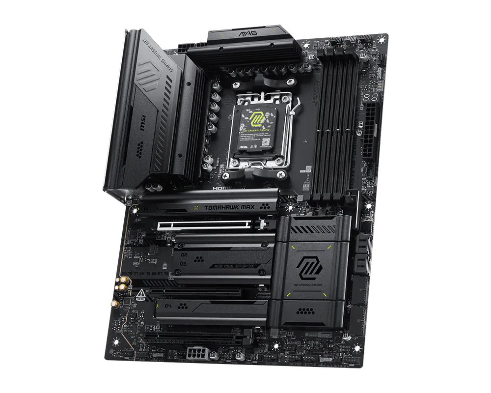 MSI MAG X870E TOMAHAWK MAX WIFI DDR5 AM5 ATX Motherboard Black