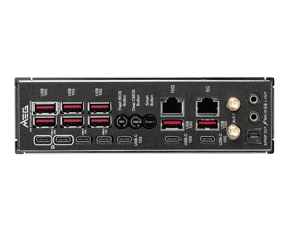 MSI MEG X870E GODLIKE WIFI DDR5 AM5 ATX Motherboard Black - AHW Store