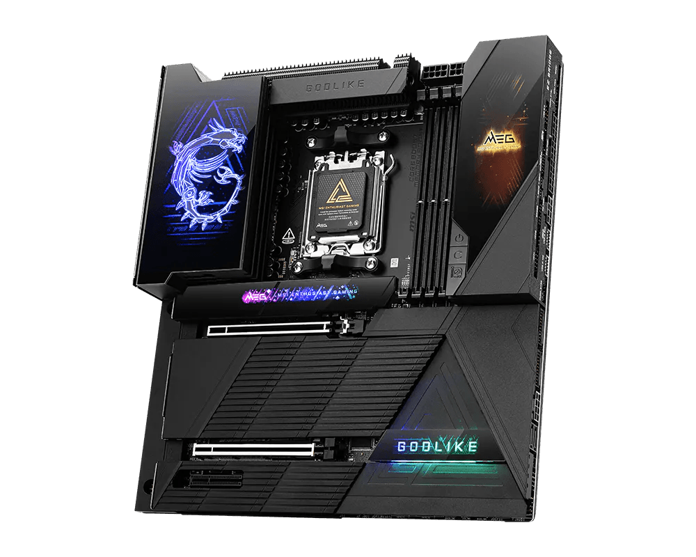 MSI MEG X870E GODLIKE WIFI DDR5 AM5 ATX Motherboard Black - AHW Store