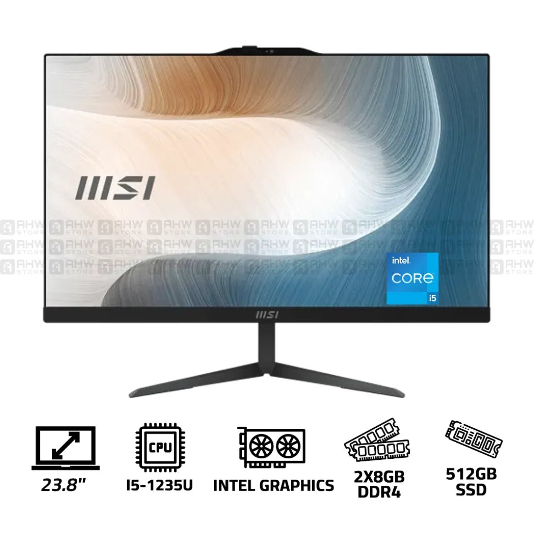 MSI Modern AM242 All In One 23.8" Core i5 1235U 16GB RAM 512GB SSD + Mouse + Keyboard - AHW Store