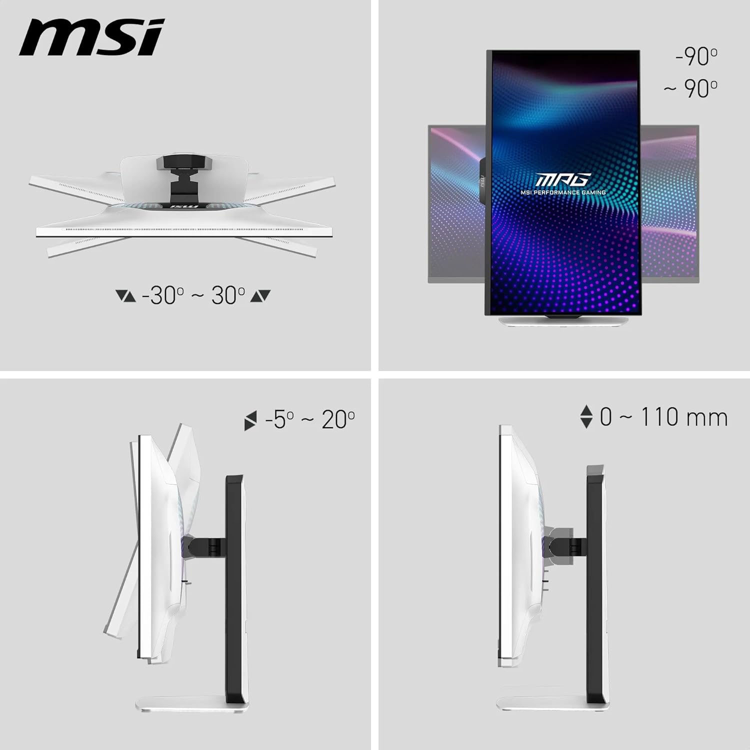 MSI MPG 274URDFW E16M Gaming Monitor 27 Inch IPS 4K 160Hz 0.5ms Black - AHW Store