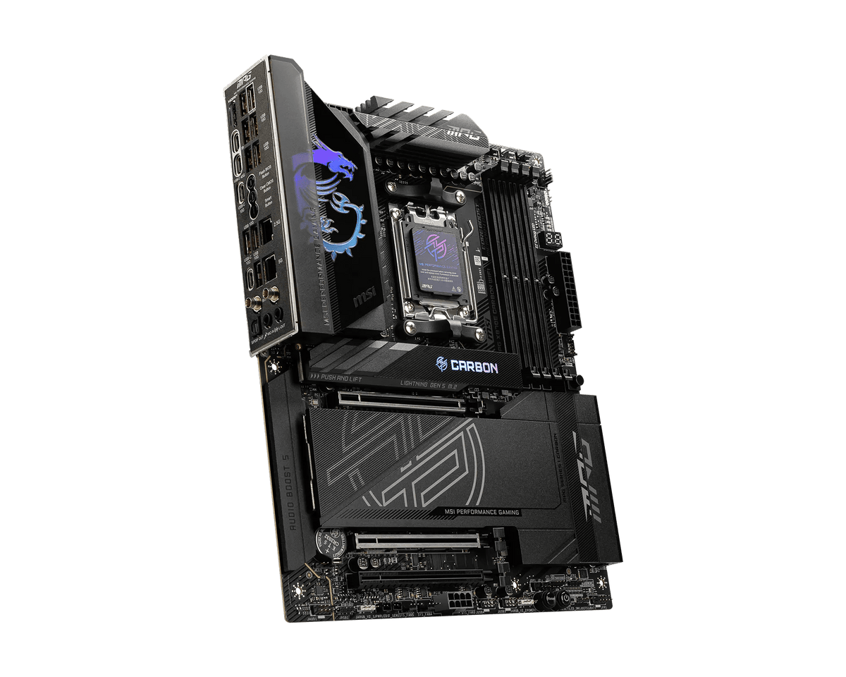 MSI MPG X870E CARBON WIFI DDR5 AM5 ATX Motherboard Black - AHW Store