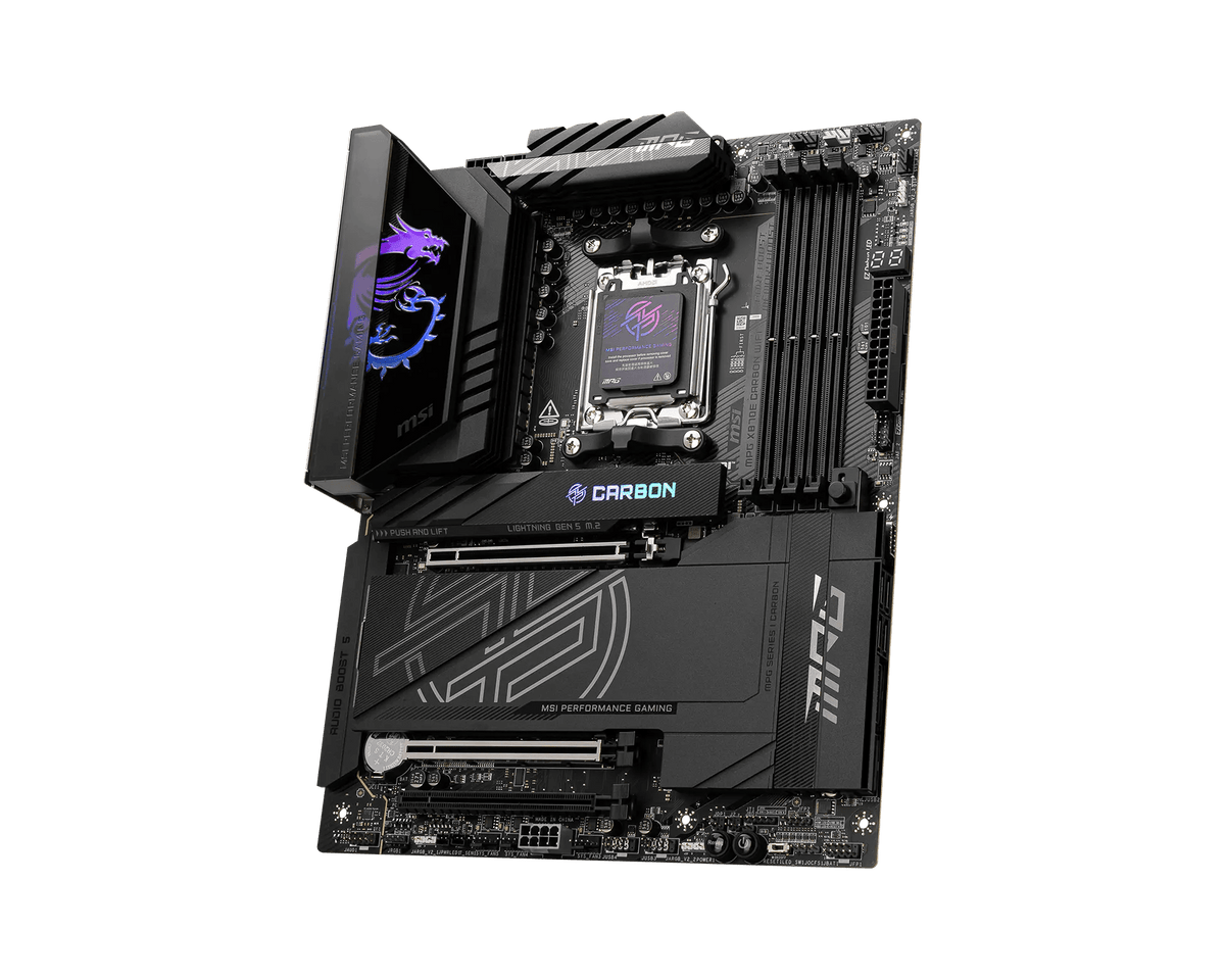 MSI MPG X870E CARBON WIFI DDR5 AM5 ATX Motherboard Black - AHW Store