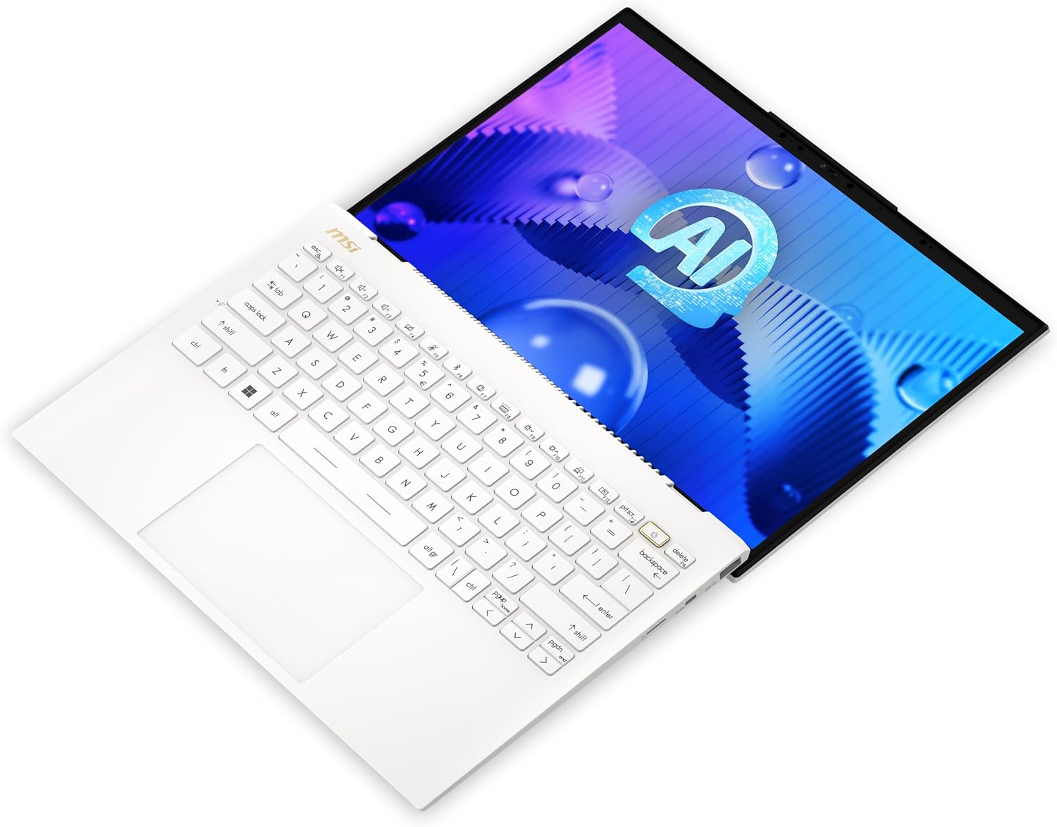 MSI Prestige 13 AI Evo A1MG Intel Ultra 7 Processor 155H 16GB RAM DDR5 Intel Arc Graphics 512GB SSD 13.3" 2.8K OLED Windows 11 White 2 Years - AHW Store