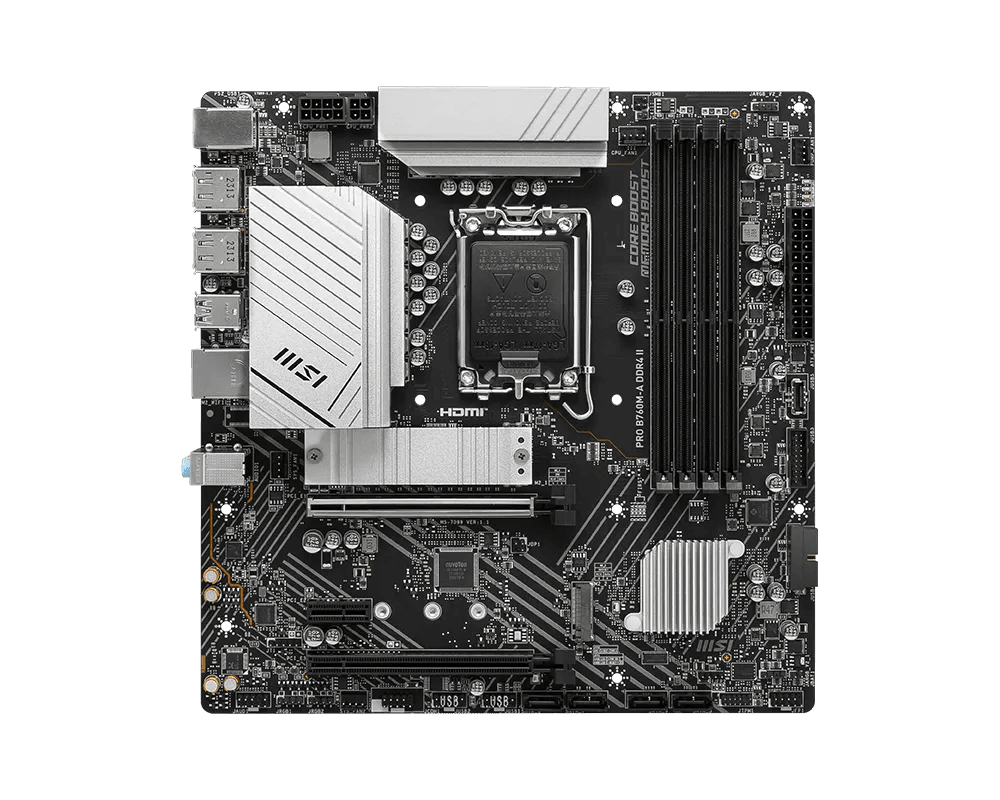 MSI PRO B760M - A DDR4 II LGA1700 M - ATX Motherboard Black - AHW Store