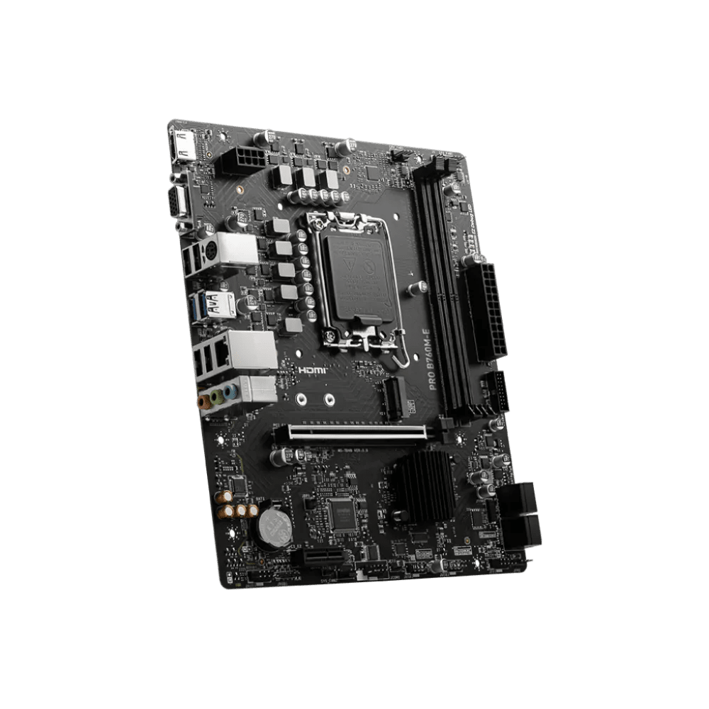 MSI PRO B760M - E DDR5 LGA1700 M - ATX Motherboard Black - AHW Store