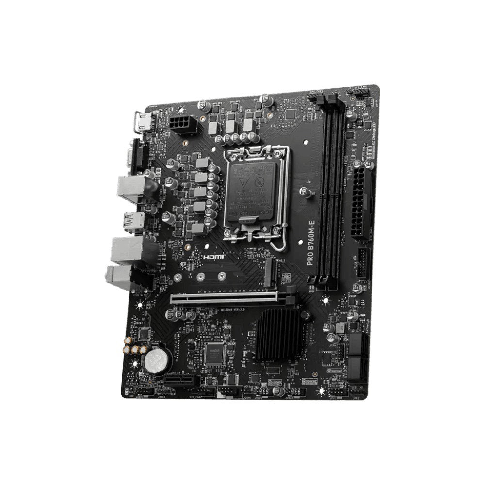 MSI PRO B760M - E DDR5 LGA1700 M - ATX Motherboard Black - AHW Store