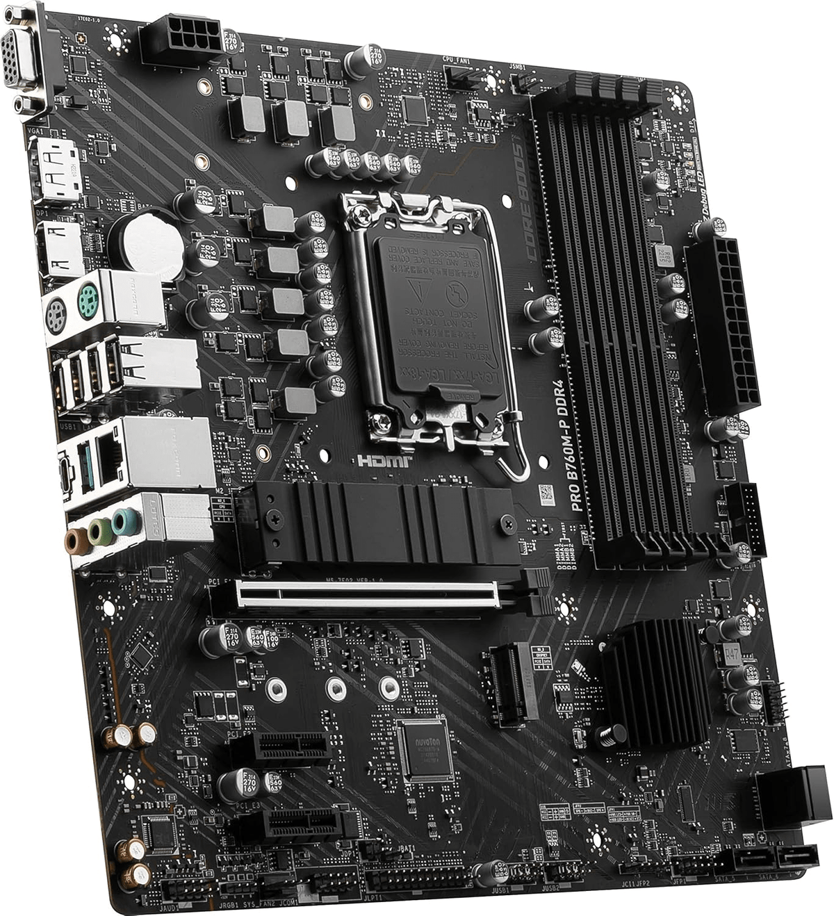 MSI PRO B760M-P DDR4 LGA1700 M-ATX Motherboard Black - AHW Store