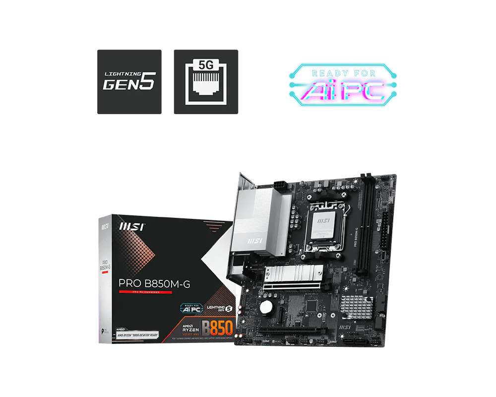 MSI PRO B850M - G DDR5 AM5 M - ATX Motherboard - AHW Store