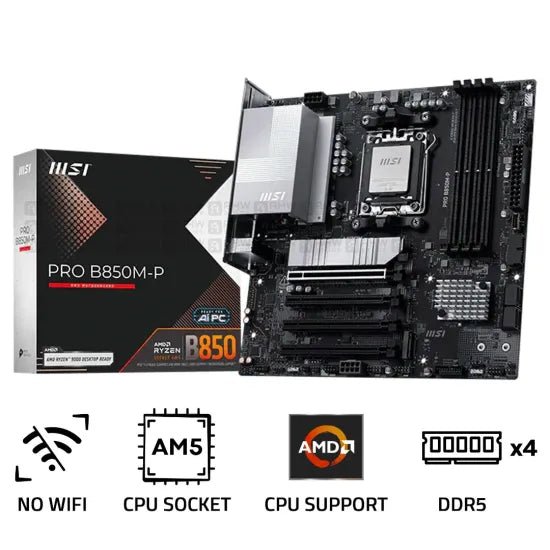 MSI PRO B850M - P DDR5 AM5 M - ATX Motherboard - AHW Store